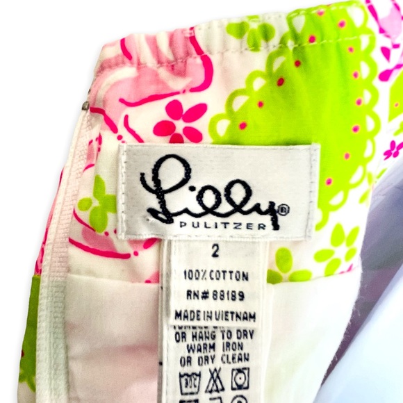 Lilly Pulitzer White Label Pink Blackjack Cat Print Halter Dress Size 2 - Picture 8 of 8